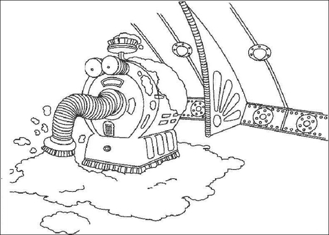  The Noo Noo, The Teletubbies Vacuum Cleaner Coloring Page